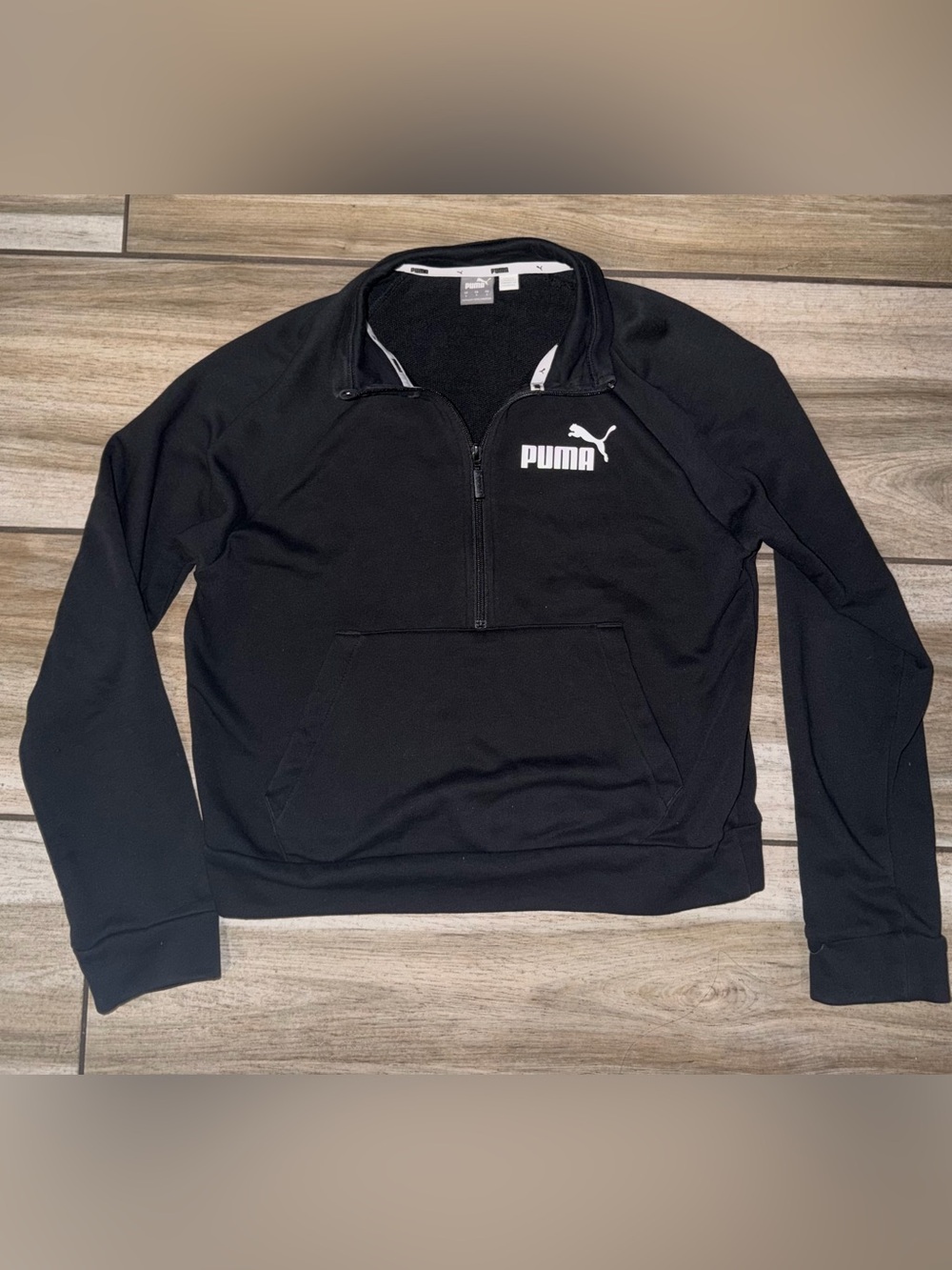 Puma Black Quarter-Zip Pullover Sweatshirt